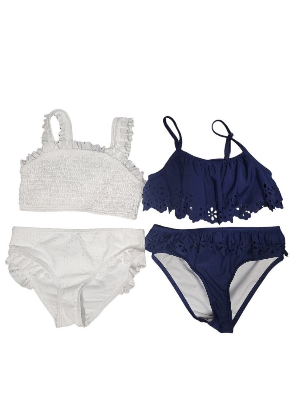 NWOT Bikini Set Bundle Navy White 2 Piece Swimsuit Sets Sperry Girls Size 6